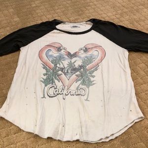 3/4 sleeve jersey t shirt